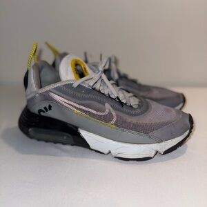 Nike Air Max 2090 Y2KGrey and Yellow Vintage Athletic Sneaker Mens Size 9.5